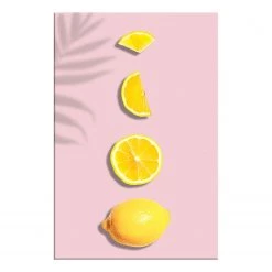 Artgeist Tableau déco Piece of Exotic - Bois manufacturé et toile - Rose / Jaune