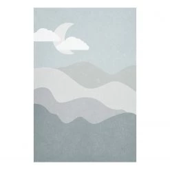 Artgeist Tableau déco Mysterious Night - Bois manufacturé et toile - Gris