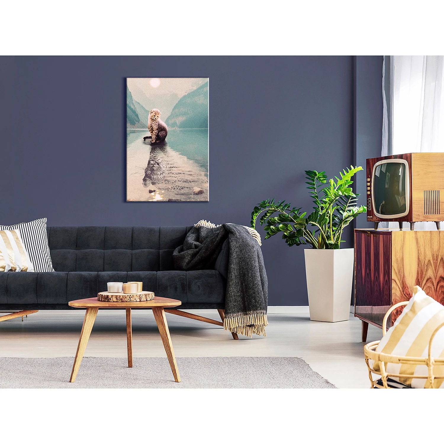 Artgeist Tableau déco Longing - Bois manufacturé et toile - Multicolore – Image 2