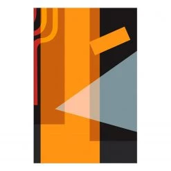 Artgeist Tableau déco Neons - Bois manufacturé et toile - Orange / Noir