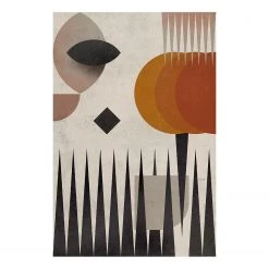 Artgeist Tableau déco Sun Behind the Mountains - Bois manufacturé et toile - Multicolore