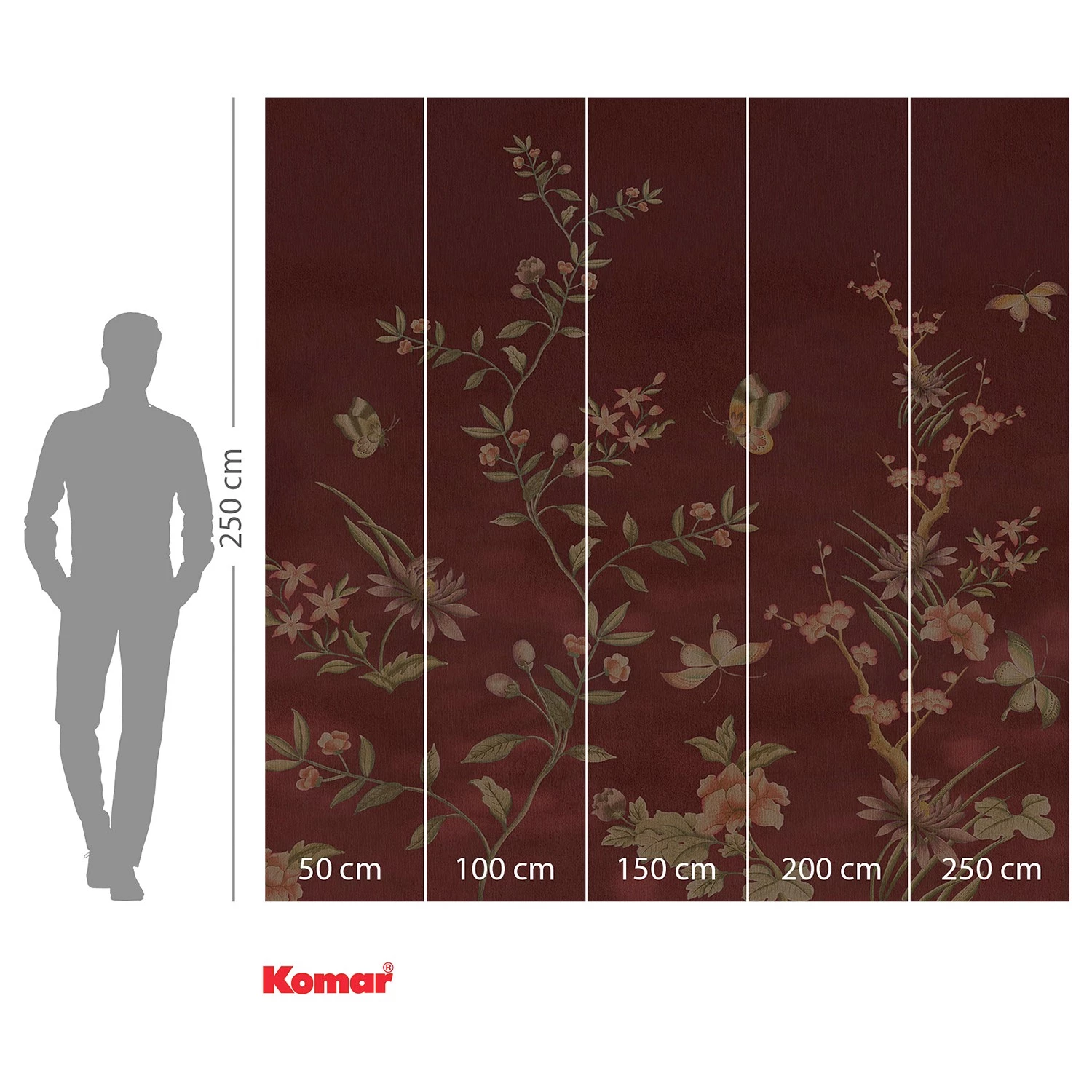 Komar Papier peint intissé Chinoiserie - Intissé - Rouge / Vert – Image 4