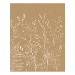 Komar Papier peint intissé Herbs Garden - Intissé - Marron / Blanc