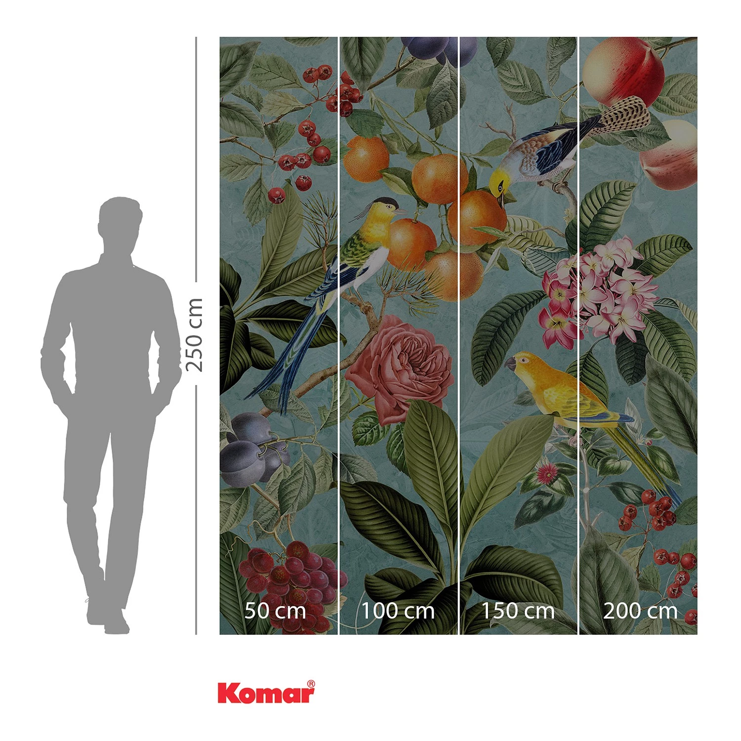 Komar Papier peint intissé Birds and Berries - Intissé - Multicolore – Image 4