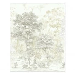 Komar Papier peint intissé Noble Trees - Intissé - Vert / Blanc