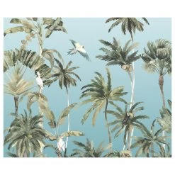 Komar Papier peint intissé Forêt de Palmiers - Intissé - Bleu / Vert