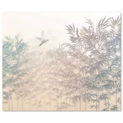 Komar Papier peint intissé Bamboo Paradise - Intissé - Bleu / Jaune