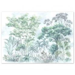 Komar Papier peint intissé Silva - Intissé - Vert / Bleu