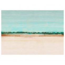 Komar Papier peint intissé Drift - Intissé - Turquoise / Marron