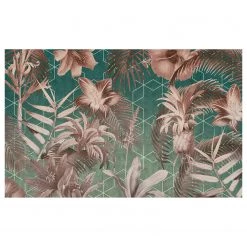 Komar Papier peint intissé Toujours - Intissé - Vert / Rose