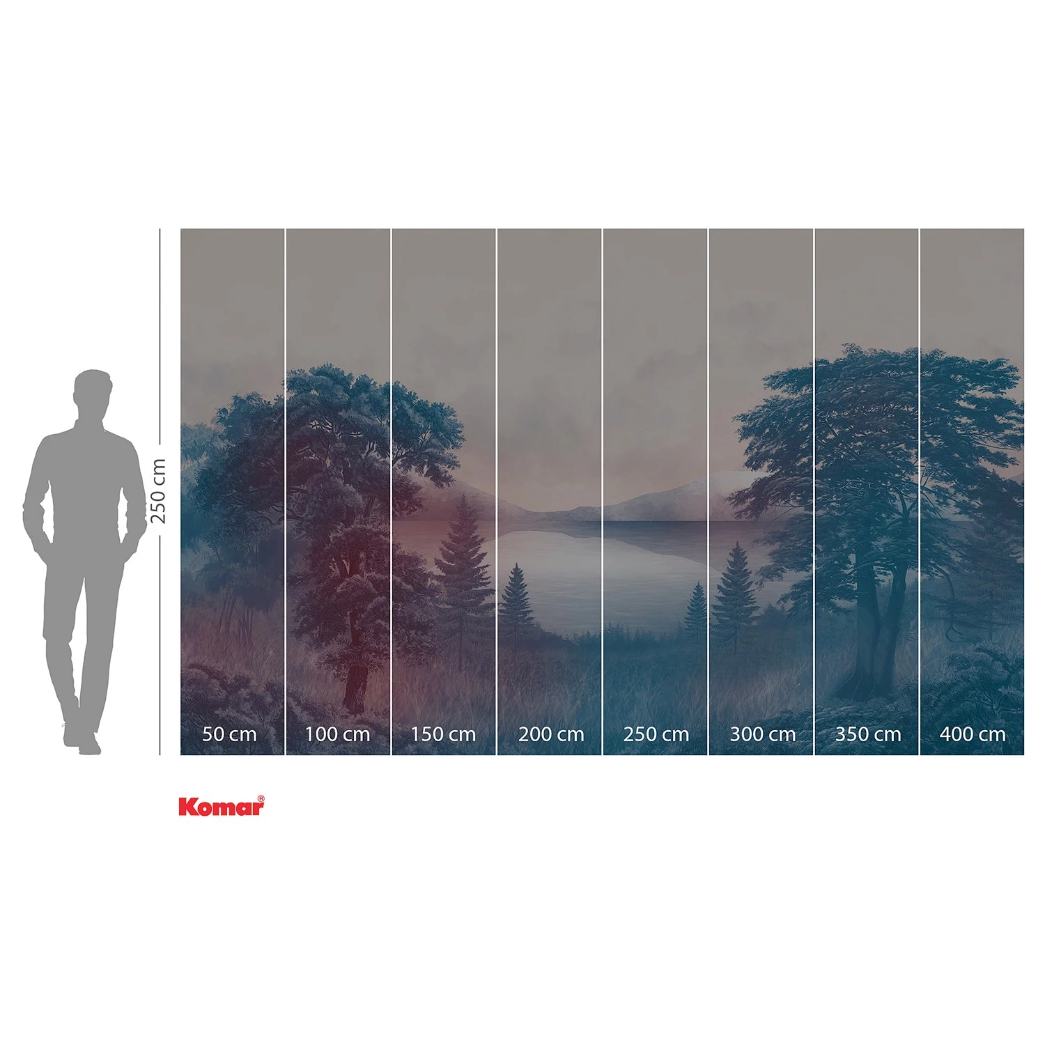 Komar Papier peint intissé Forestland - Intissé - Bleu / Rose – Image 4