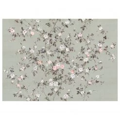 Komar Papier peint intissé Rosellia - Intissé - Gris / Blanc