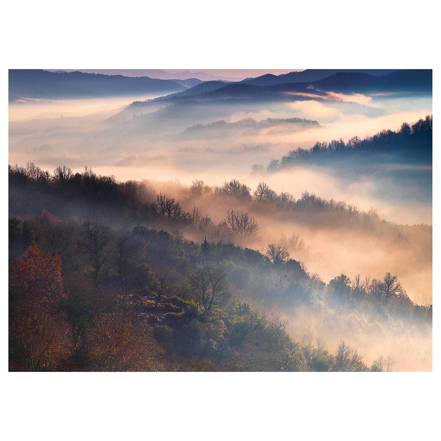 A.S. Création Impression sur toile Artemiadi - Polyester PVC / Épicéa - Bleu / Blanc