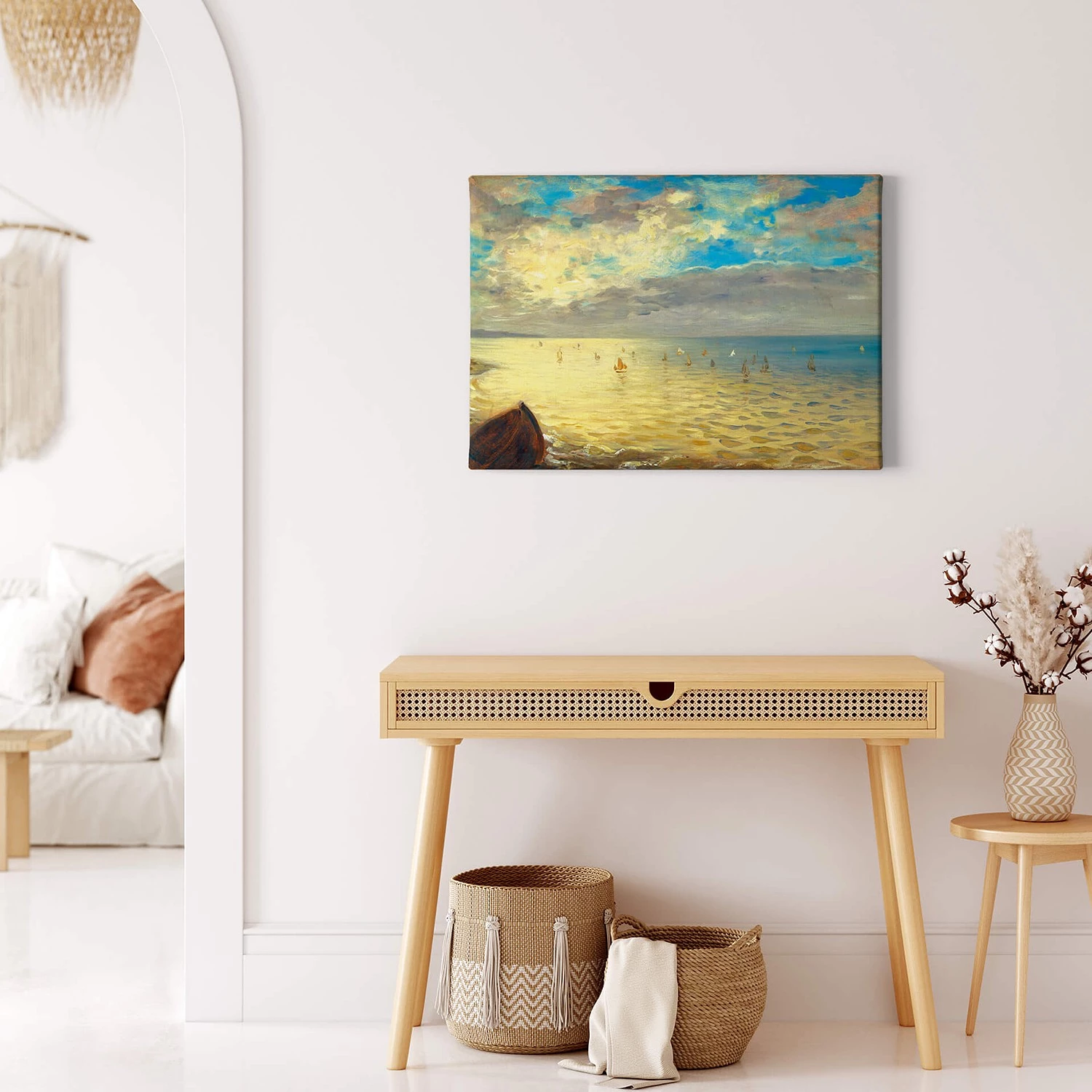 A.S. Création Impression sur toile The Sea - Polyester PVC / Épicéa - Bleu / Beige – Image 2