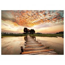 A.S. CrĂ©ation Impression sur toile To The Other Side - Polyester PVC / ĂpicĂ©a - Bleu / Beige