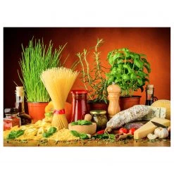 A.S. Création Impression sur toile Italian Cooking - Polyester PVC / Épicéa - Orange / Jaune