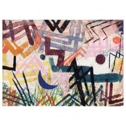 A.S. Création Impression sur toile Klee Landscape - Polyester PVC / Épicéa - Bleu / Rose