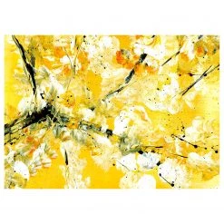 A.S. Création Impression sur toile Heyday jaune - Polyester PVC / Épicéa - Jaune