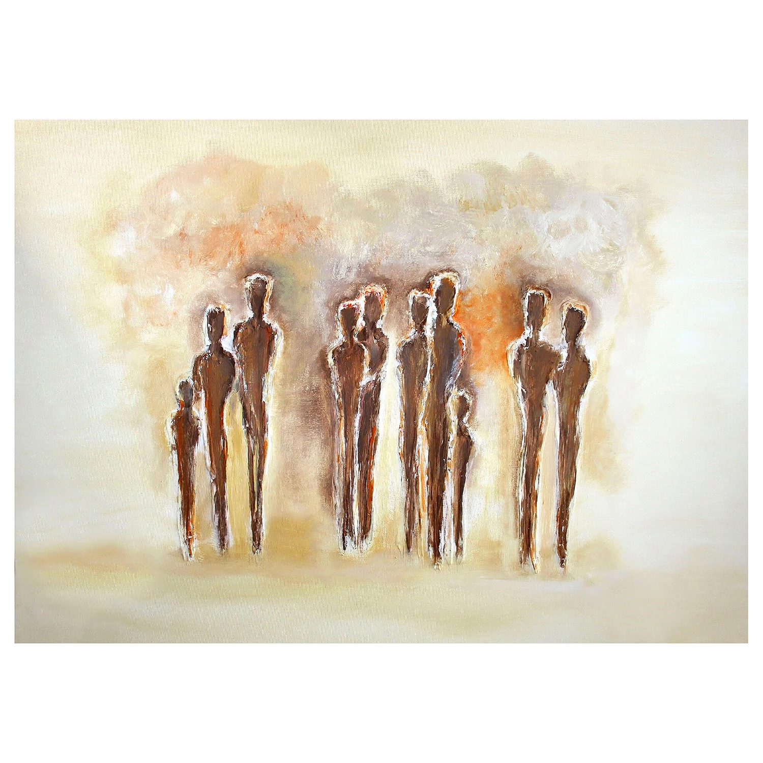 A.S. Création Impression sur toile Related - Polyester PVC / Épicéa - Marron / Beige