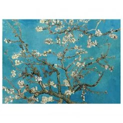 A.S. CrĂ©ation Impression sur toile Almond Blossom - Polyester PVC / ĂpicĂ©a - Bleu
