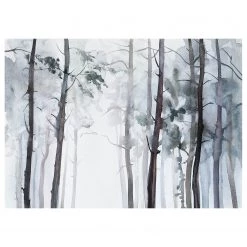 A.S. Création Impression sur toile Watercolor Forest - Polyester PVC / Épicéa - Blanc / Noir