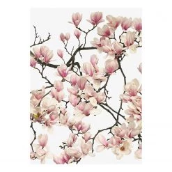 A.S. Création Tableau déco Flora Magnolia - Polyester PVC / Épicéa - Blanc / Rose