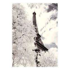 A.S. Création Impression sur toile White Paris - Polyester PVC / Épicéa - Blanc / Gris