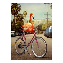 A.S. Création Impression sur toile Flamingo Impossible - Polyester PVC / Épicéa - Rose