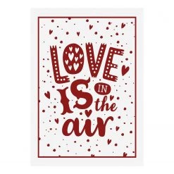 A.S. Création Impression sur toile Love Is In The Air - Polyester PVC / Épicéa - Blanc / Rouge
