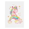 A.S. Création Impression sur toile The Unicorn - Polyester PVC / Épicéa - Rose / Blanc