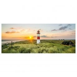 A.S. Création Impression sur toile Lighthouse Sylt - Polyester PVC / Épicéa - Vert / Rouge