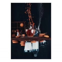 A.S. Création Impression sur toile Upside down - Polyester PVC / Épicéa - Orange / Noir