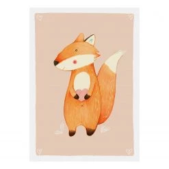 A.S. Création Impression sur toile Renard - Polyester PVC / Épicéa - Marron / Beige