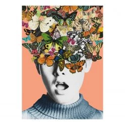 A.S. Création Impression sur toile Twiggy Surprise - Polyester PVC / Épicéa - Vert / Orange