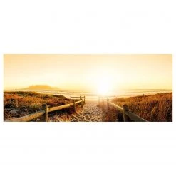 A.S. Création Impression sur toile Natur Sunset Beach - Polyester PVC / Épicéa - Orange / Marron