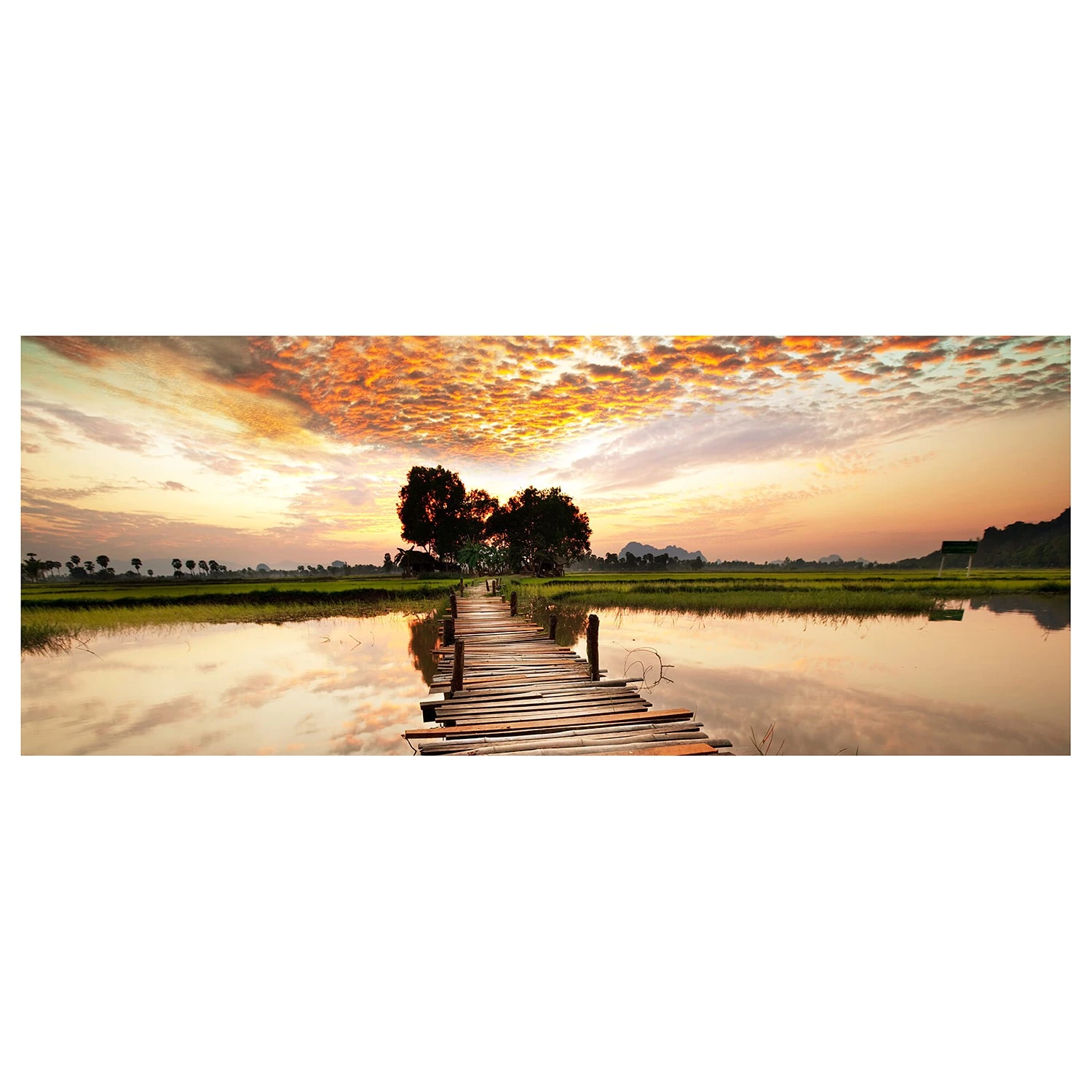 A.S. Création Impression sur toile The Other Side - Polyester PVC / Épicéa - Marron / Beige