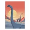 A.S. Création Impression sur toile Brachiosaurus - Polyester PVC / Épicéa - Rouge / Orange