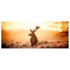 A.S. Création Impression sur toile Majestic Deer - Polyester PVC / Épicéa - Orange / Marron