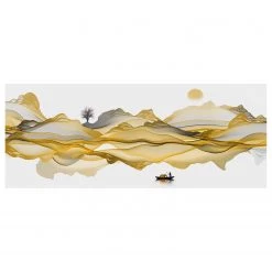A.S. Création Tableau déco Landscape Gold - Polyester PVC / Épicéa - Doré / Blanc