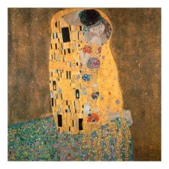 A.S. Création Impression sur toile The Kiss - Polyester PVC / Épicéa - Jaune / Marron