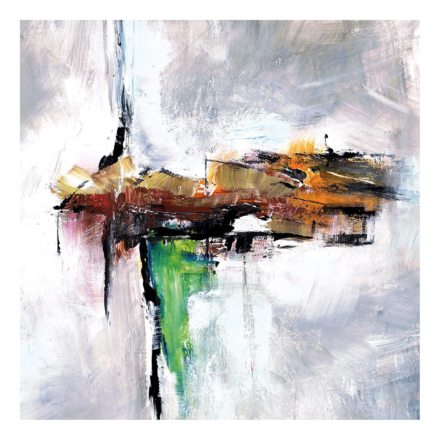 A.S. Création Impression sur toile Modern Art - Polyester PVC / Épicéa - Marron / Vert