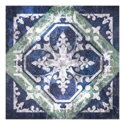 A.S. Création Impression sur toile Marrakesh - Polyester PVC / Épicéa - Bleu / Vert