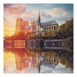 A.S. Création Impression sur toile Paris Notre Dame - Polyester PVC / Épicéa - Beige / Jaune