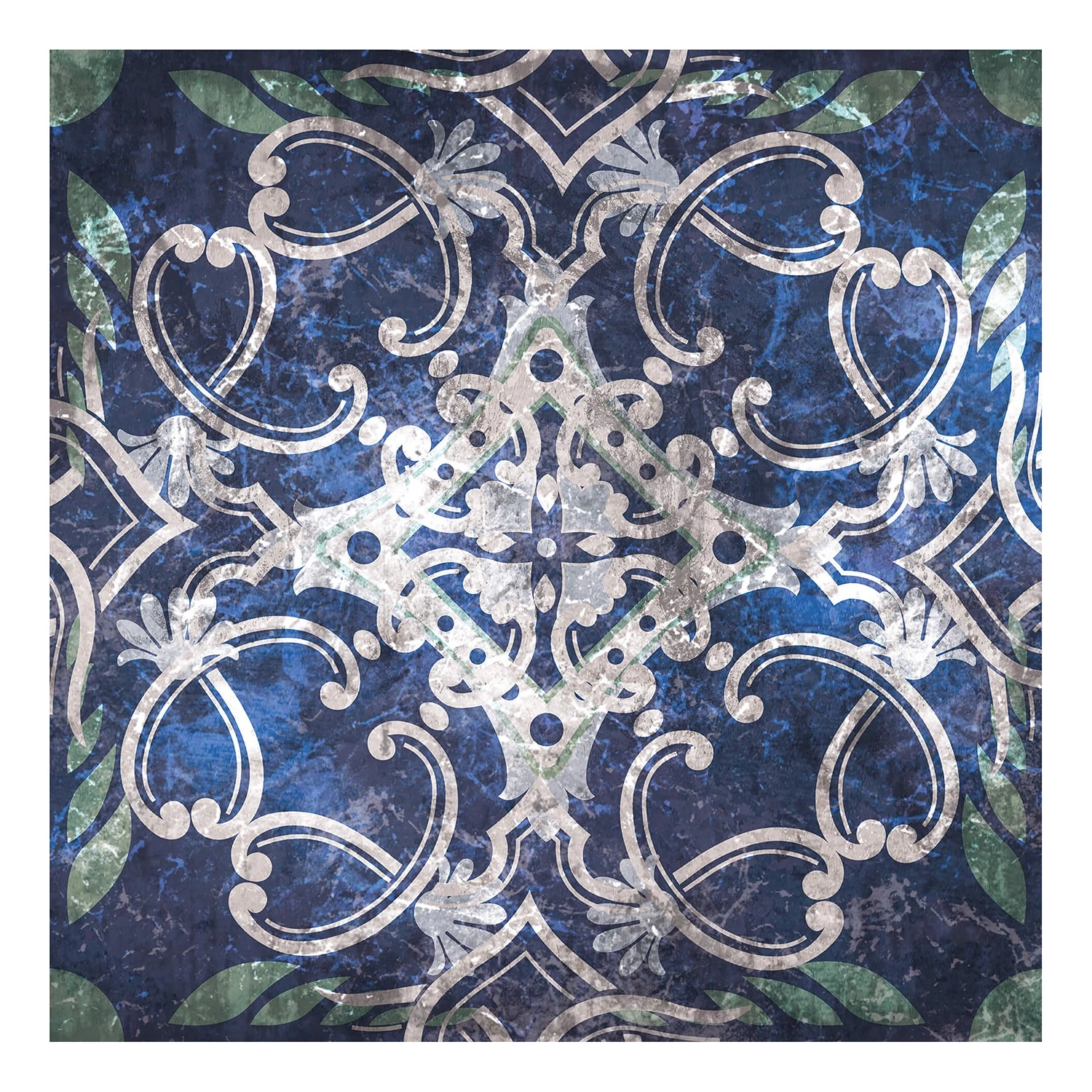 A.S. Création Tableau déco Orient Basar - Polyester PVC / Épicéa - Bleu / Gris