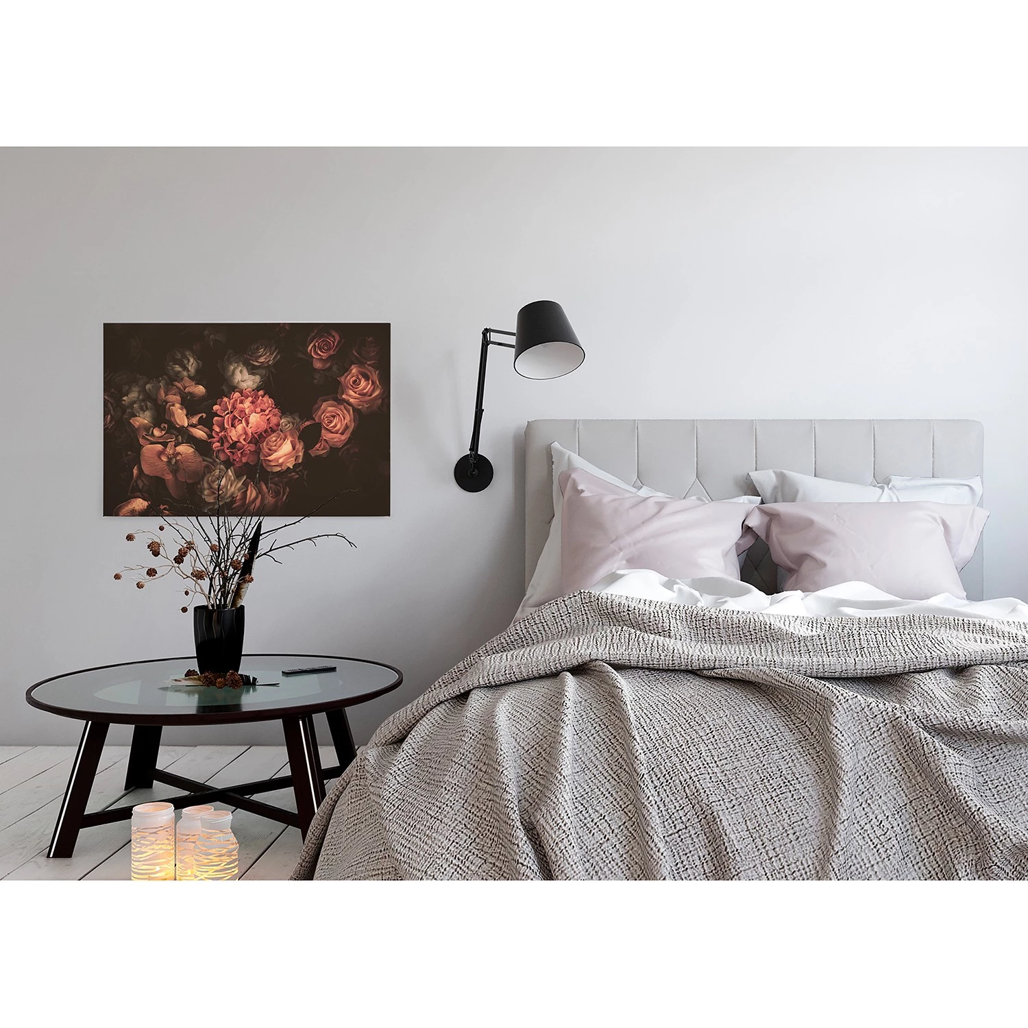 A.S. Création Tableau déco Romantic Flower - Polyester PVC / Épicéa - Orange / Noir – Image 6