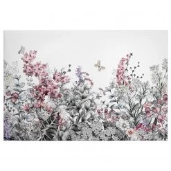 A.S. CrĂ©ation Impression sur toile Flower Painting - Polyester PVC / ĂpicĂ©a - Gris / Blanc