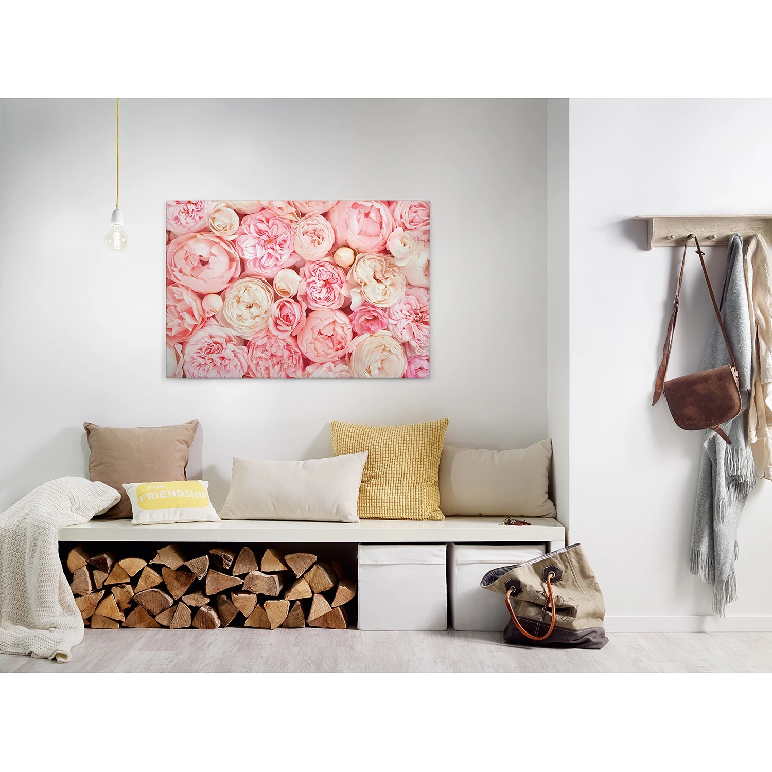 A.S. Création Impression sur toile Rosen Floral - Polyester PVC / Épicéa - Rose – Image 4