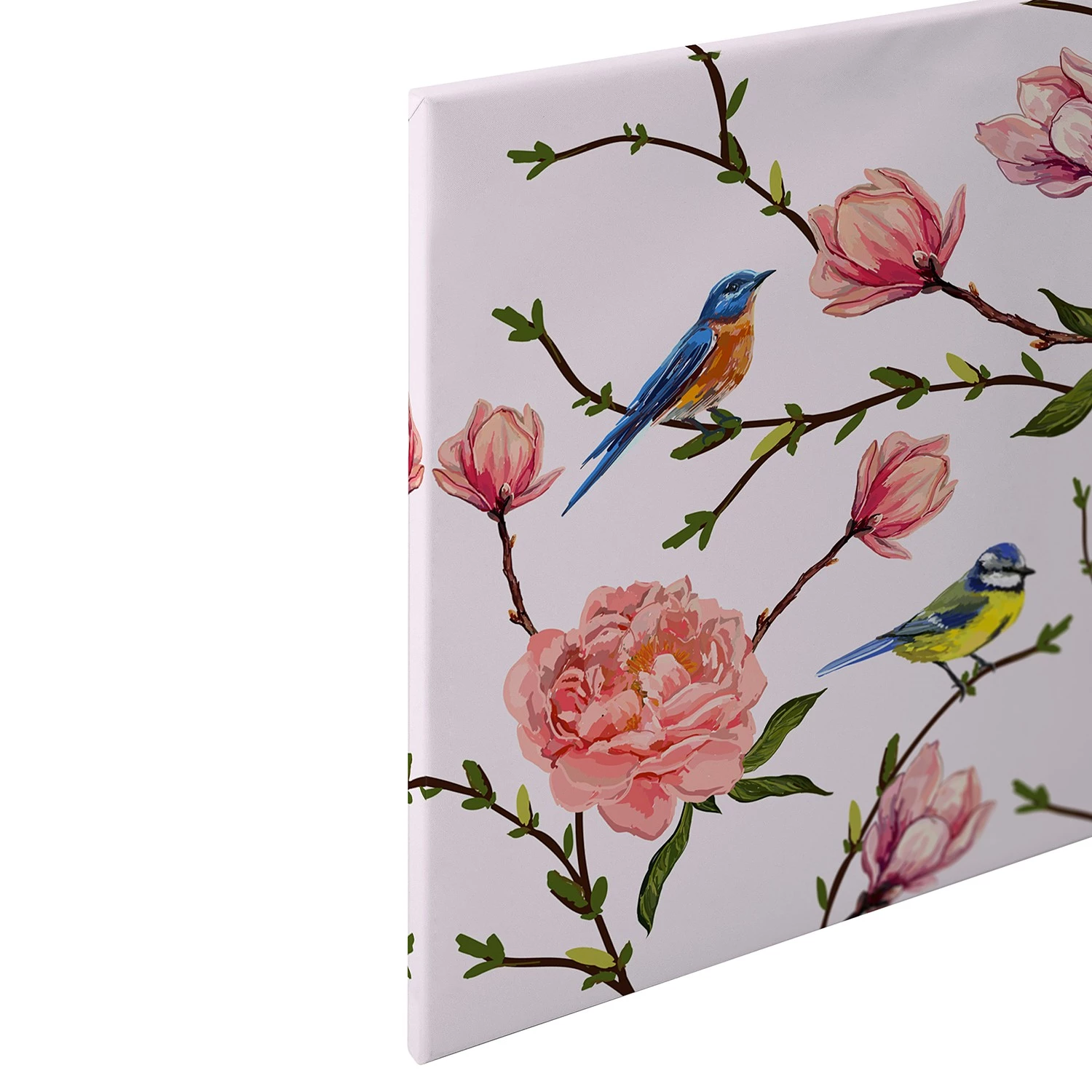 A.S. Création Tableau déco Fleurs et oiseaux - Polyester PVC / Épicéa - Rose / Vert – Image 7