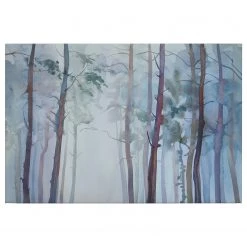 A.S. CrĂ©ation Impression sur toile Aquarelle Forest - Polyester PVC / ĂpicĂ©a - Bleu / Vert