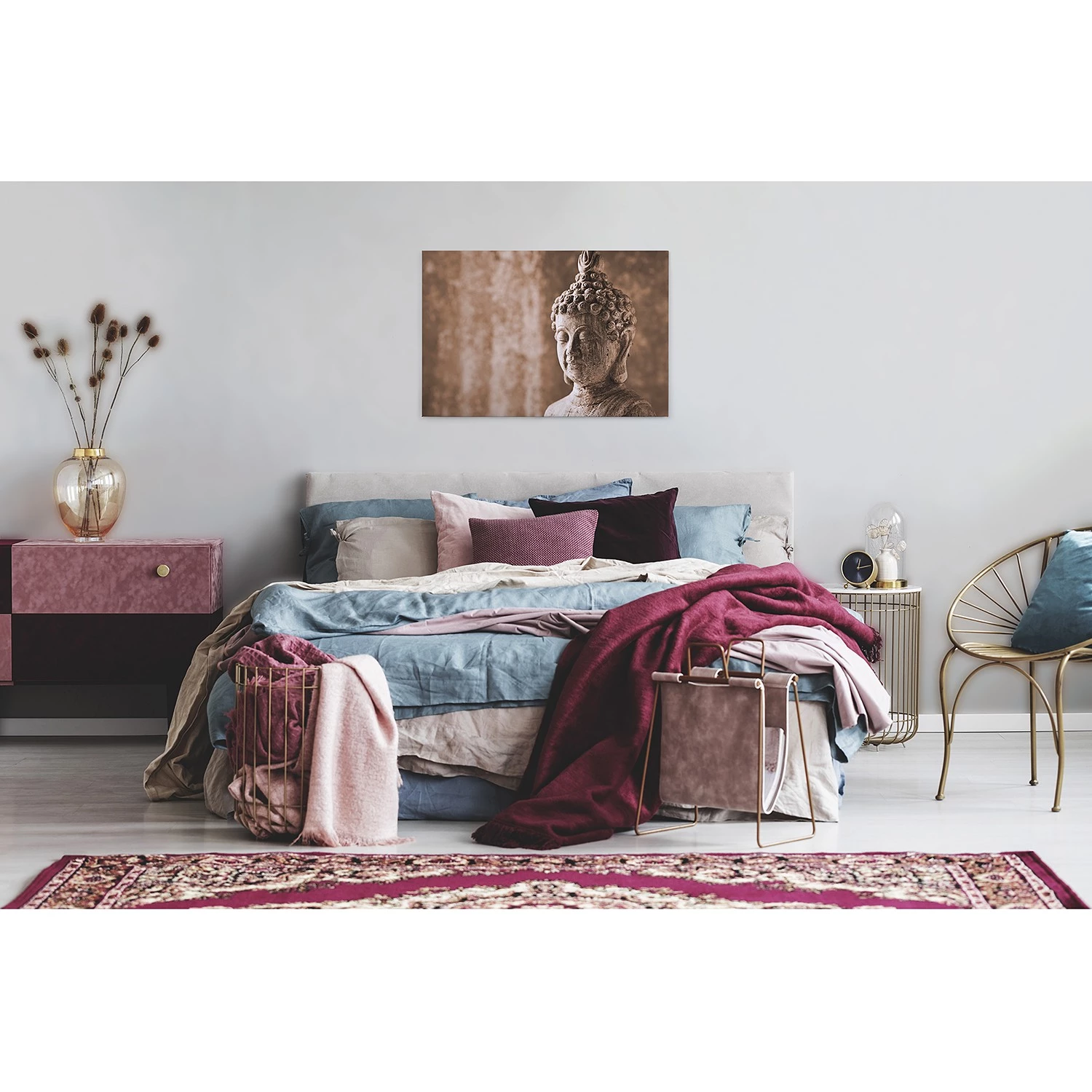 A.S. Création Impression sur toile Buddha Culture - Polyester PVC / Épicéa - Beige – Image 3